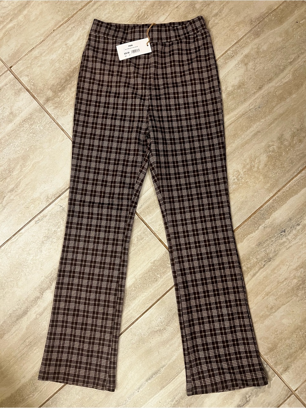 Women’s Brown Plaid Pants